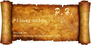 Pilnay Hilda névjegykártya